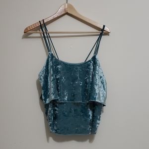 Romeo and Juliet Velvet Popover Tank